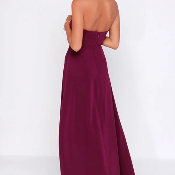 LULUS Style Stalker Zero Hour Burgundy Maxi Dress - Picture 3 of 5